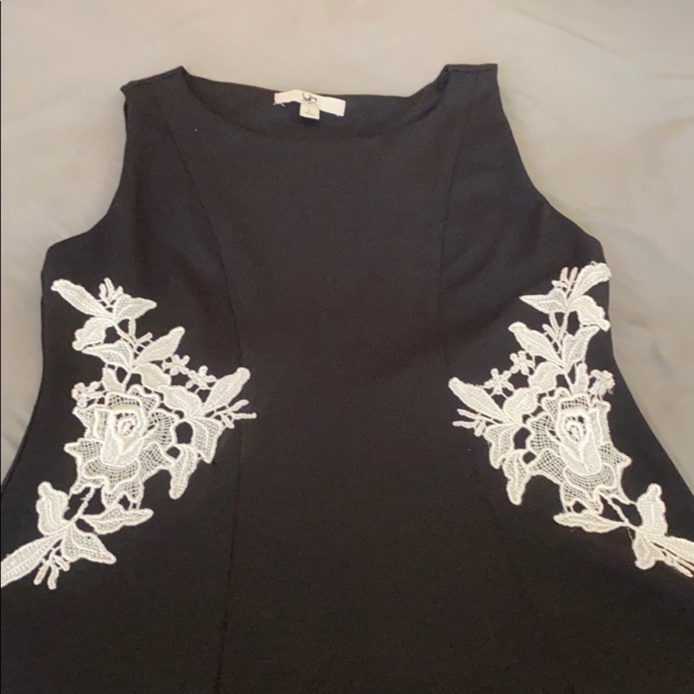 Ya Los Angeles Dress Black with White Stitch